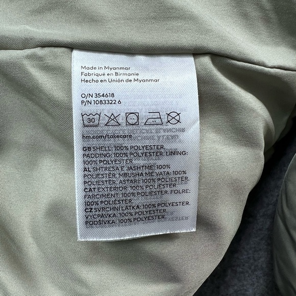 Divided Sage Green Puffer Jacket comfort zs‎ XS - Picture 6 of 16